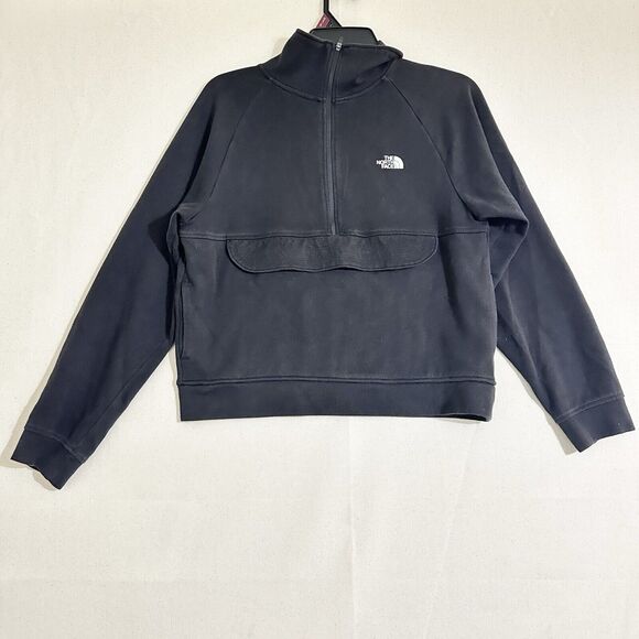 The North Face Women 1/4 Zip Fleece Pullover Size small Black - Picture 1 of 8